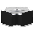 Gesloten hoek 90°, geventileerd, laag glas - ZWART, Verzenden