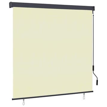 vidaXL Rolgordijn Crèmekleurig 180 x 250 cm Stof en, Verzenden, Nieuw