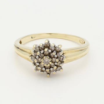 Ring - 14 karaat Geel goud Diamant (Natuurlijk), Nieuw