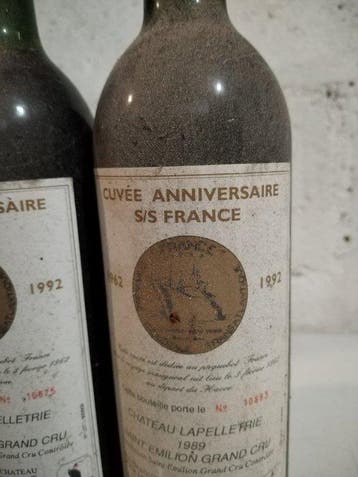1989 Chateau Lapelletrie - Saint-Émilion Grand Cru - 3, Verzamelen, Wijnen, Nieuw