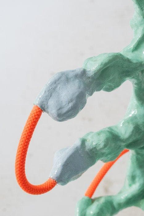 Vincent Decat - Chaise - Acier, Plâtre, Textile, Antiek en Kunst, Kunst | Designobjecten