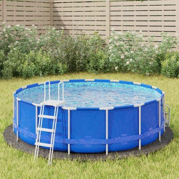 vidaXL Zwembadgrondzeil Ø306 cm polyester geotextiel, Verzenden