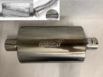 MAX Ultra Straight Flo Performance rvs uitlaat demper 3 inch, Ophalen of Verzenden