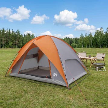 vidaXL Campingtent met waterdichte regenfly 4-persoons Grijs, Verzenden