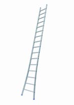 Solide 1-delige ladder 16 sporten met gebogen voet, Ophalen of Verzenden, Nieuw, Ladder, 4 meter of meer