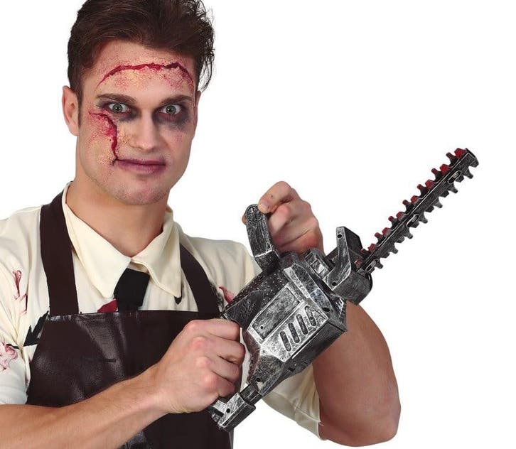 Halloween Elektrische Zaag 48x19cm, Hobby en Vrije tijd, Feestartikelen, Nieuw, Verzenden