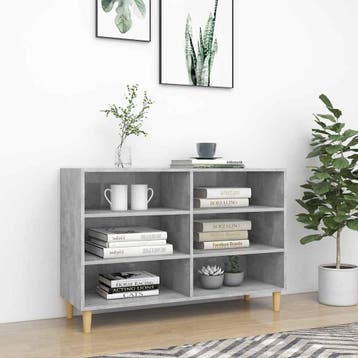 vidaXL Dressoir 103,5x35x70 cm bewerkt hout betongrijs, Verzenden