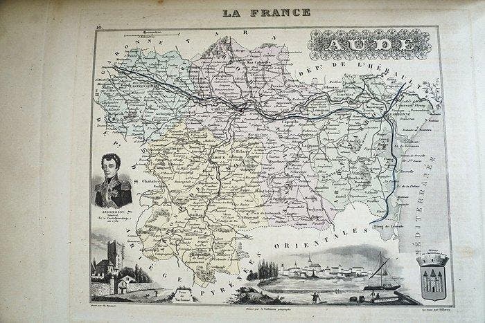 M. Vuillemin & Ernest Poirée - Atlas Migeon. La France et, Antiek en Kunst, Antiek | Boeken en Manuscripten