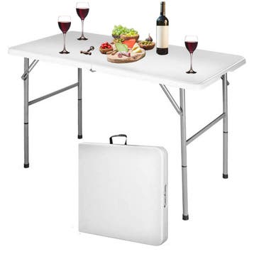 MaxxGarden Vouwtafel - Tuintafel - 120x60x75 cm - Wit - r..., Tuin en Terras, Ophalen of Verzenden, Nieuw