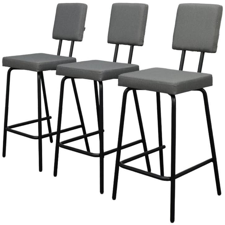 3x Barstool Option Bar By Frederik Roijé For Puik Design -, Huis en Inrichting, Barkrukken, Zo goed als nieuw, Leer, 90 cm of meer