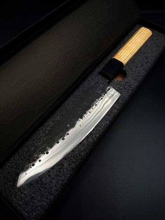 Keukenmes - Japanse stijl. Professioneel handgemaakt mes, Antiek en Kunst, Antiek | Keukengerei