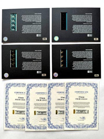 Christopher Nolan – Rare Set of 4 Mounted 35mm Film Cells –, Nieuw