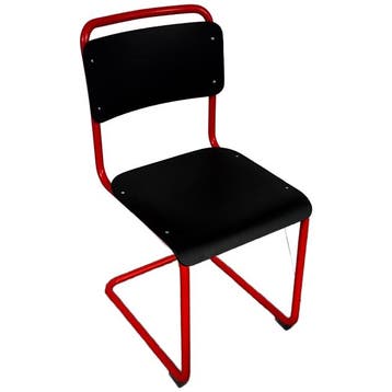 Dutch Originals Eetkamerstoel Gispen 101xl Set Van 6, Verzenden, Zo goed als nieuw, Rood