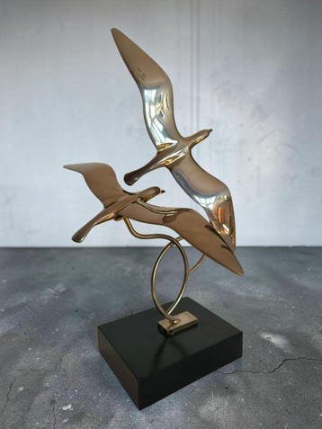 (attr.) Emilio Lancia (1890-1973) - Due gabbiani in volo