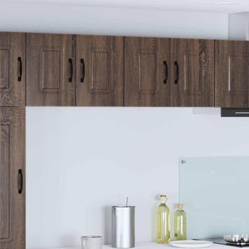vidaXL Vaatwasserpaneel Kalmar 2 st Bruin Eiken Bewerkt hout, Verzenden, Nieuw