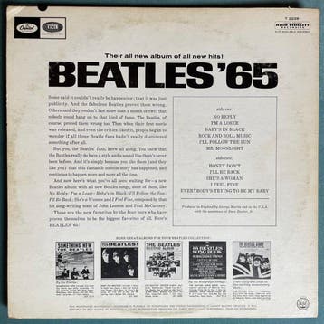 Beatles - Beatles 65 - US 1964 Mono LP T-2228 -