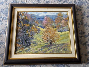 J.Brun-Hauvier (XX) - Automne en limousin, Antiquités & Art, Art | Peinture | Classique