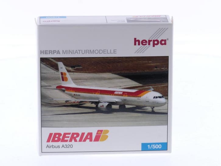 Schaal 1:500 Herpa 509152 Iberia Airbus A320 Reg. EC-HGZ..., Hobby en Vrije tijd, Modelbouw | Vliegtuigen en Helikopters, Zo goed als nieuw