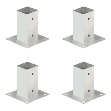 vidaXL Paalankers 4 st 71 mm gegalvaniseerd metaal, Tuin en Terras, Palen, Balken en Planken, Verzenden, Nieuw