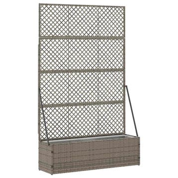 vidaXL Tuinhek plantenbak Grijs 105 x 30 x 170 cm Metaal, Tuin en Terras, Verzenden, Nieuw