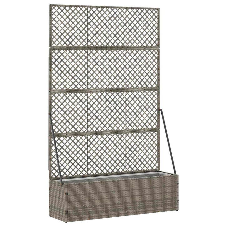 vidaXL Tuinhek plantenbak Grijs 105 x 30 x 170 cm Metaal, Tuin en Terras, Bloempotten, Nieuw, Verzenden