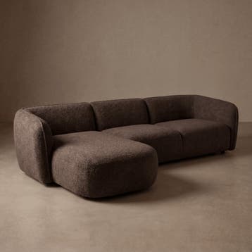 Hoeksalon Elba €1249 | Beige, Donkerbruin, Paar, Huis en Inrichting, 250 tot 300 cm, 125 tot 150 cm, Verzenden, Hoekbank