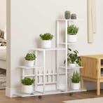 vidaXL Bloemenstandaard met wielen 94,5x25x92,5 cm metaal, Verzenden, Nieuw