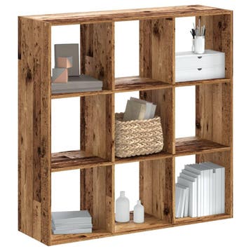 vidaXL Boekenkast 102x32x102 cm bewerkt hout oud houtkleurig, Verzenden