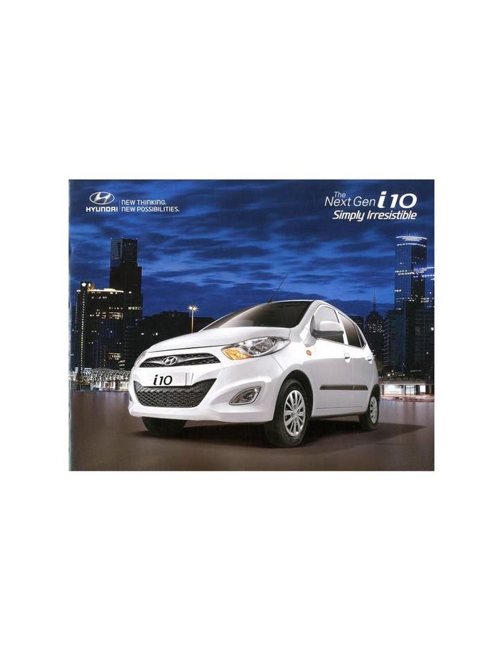 2014 HYUNDAI I10 BROCHURE ENGELS (INDIA1, Boeken, Auto's | Folders en Tijdschriften, Ophalen of Verzenden