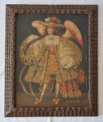 Escuela peruana (XX) - Arcángel Arcabucero - Alamiel Dei, Antiek en Kunst