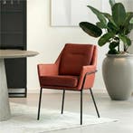 Leren eetkamerstoel Mix Duo - Kenia Burgundy en Toledo, Huis en Inrichting, Stoelen, Bohemian, Industrieel, Modern, Scandinavisch