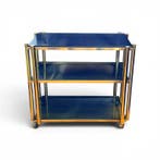 Estilo Maison Jansen - Bijzettafel - Met Wielen - Messing,