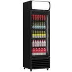 Koelkast | 375L | Zwart | +1°C/+10°C | Geforceerd | Wielen, Verzenden, Nieuw in verpakking