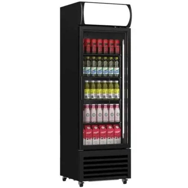 Koelkast | 375L | Zwart | +1°C/+10°C | Geforceerd | Wielen, Zakelijke goederen, Horeca | Keukenapparatuur, Nieuw in verpakking