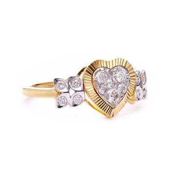 Ring - 18 karaat Geel goud - 0.30ct. tw. Diamant, Nieuw