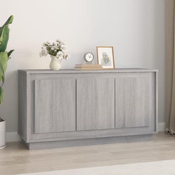 vidaXL Dressoir 102x35x55 cm bewerkt hout grijs sonoma, Verzenden