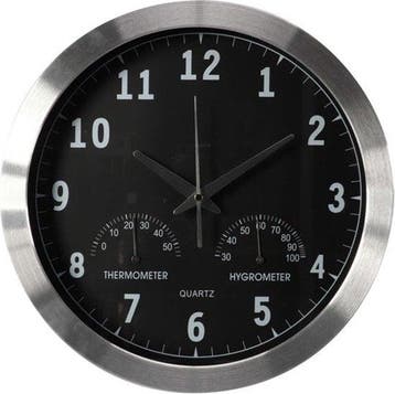 2dekans | Perel Wandklok, rond, analoog, 35,5 cm,, Ophalen of Verzenden, Nieuw