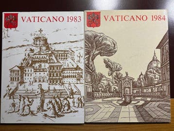 Vaticaanstad 1983/1988 - Postzegelboek (x4) uitgegeven door, Gestempeld