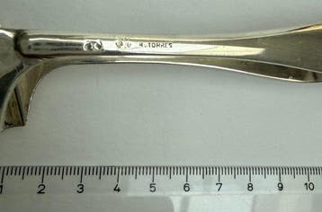 Aspergetang - .915 zilver - 1920-1930 - Spaanse aspergetang