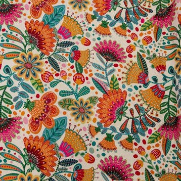 BA270 - Gobelinweefsel “Boho Folk Garden” – Multikleurig