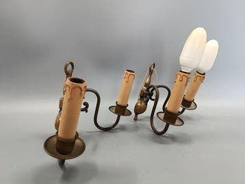 Antike Messing Wandlampen – 2er Set Wandleuchter im