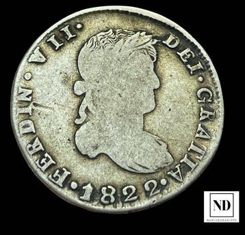 Espagne. Fernand VII. 2 Reales 1822 - Zacatecas AG (Sans