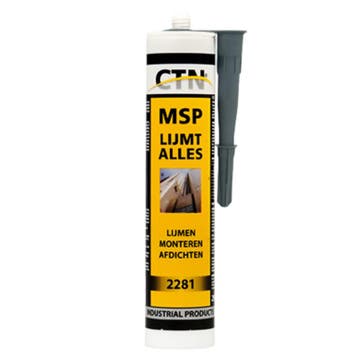 CTN MSP sterk verlijmende kit GRIJS (2281G), Doe-het-zelf en Bouw, Verzenden, Nieuw