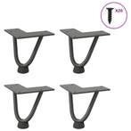 vidaXL Haarnadelpoten voor Salontafel 4 st 10 cm massief, Verzenden