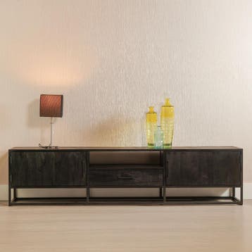 Tv-meubel Mangohout Brendon 210 cm, Verzenden, Nieuw, Overige houtsoorten, Industriële meubels