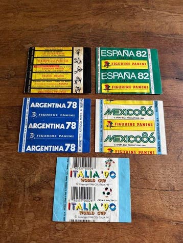 1974, 1978, 1982, 1986, 1990 Panini World Cup Stickers, Nieuw