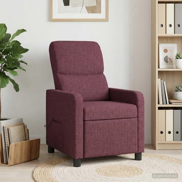 vidaXL Massage Relaxstoel Paars Polyester, Verzenden