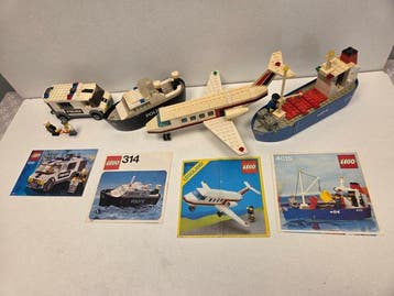 Lego Set - City, Legoland - 4015 Boats Vrachtschip+6368 Town, Nieuw
