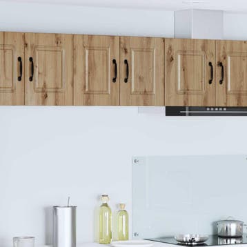 vidaXL Wandkast PORTO 2 st Artisan Eiken Bewerkt hout, Verzenden, Nieuw