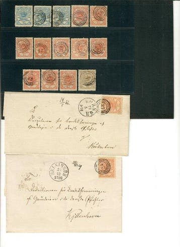 Denemarken 1864/1870 - Denemarken – 1864–1870 Wapenuitgifte, Gestempeld